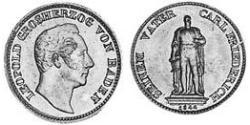 1 Kreuzer Grand Duchy of Baden (1806-1918) Kupfer Leopold (Baden)(1790 – 1852)