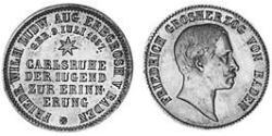 1 Kreuzer Grand Duchy of Baden (1806-1918) Kupfer Friedrich I. (Baden, Großherzog) (1826 - 1907)