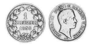 1 Kreuzer Grand Duchy of Baden (1806-1918) Kupfer Friedrich I. (Baden, Großherzog) (1826 - 1907)