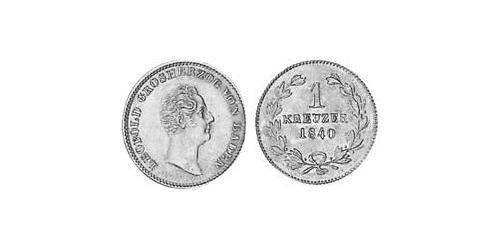 1 Kreuzer Grand Duchy of Baden (1806-1918) Kupfer Leopold (Baden)(1790 – 1852)