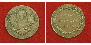 1 Kreuzer Kaisertum Österreich (1804-1867) Kupfer 