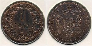 1 Kreuzer Kaisertum Österreich (1804-1867) Kupfer 