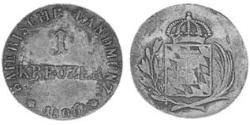 1 Kreuzer Königreich Bayern (1806 - 1918) Kupfer Maximilian I. Joseph (Bayern) (1756 - 1825)