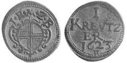 1 Kreuzer Principado de Ansbach (1398–1792) Plata Joachim Ernst, Margrave of Brandenburg-Ansbach (1583 – 1625)