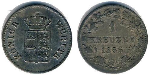 1 Kreuzer Reino de Wurtemberg (1806-1918) Plata 