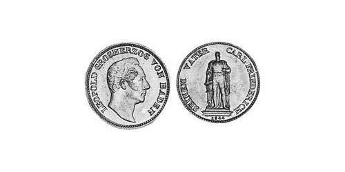 1 Kreuzer Grand Duchy of Baden (1806-1918) Rame Leopoldo di Baden(1790 – 1852)