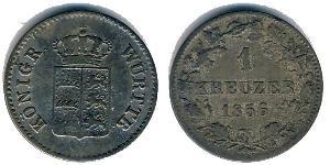 1 Kreuzer Königreich Württemberg (1806-1918) Silber 