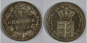 1 Kreuzer Kingdom of Württemberg (1806-1918) Silver 