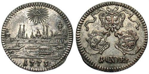 1 Kreuzer Alemania Vellón Plata 