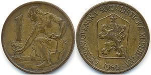 1 Krone Cecoslovacchia  (1918-1992) Alluminio/Bronzo 
