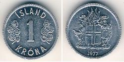 1 Krone Islande (1944 - ) Aluminium 
