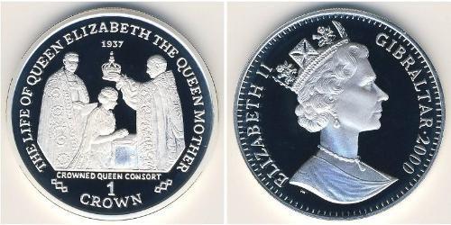 1 Krone Gibraltar (1704 - ) Argent 