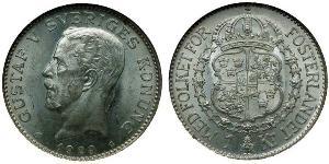 1 Krone Suède Argent Gustave V de Suède (1858 - 1950)