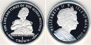 1 Krone Île de Man Argent Elizabeth II (1926-2022)