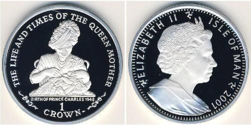 1 Krone Île de Man Argent Elizabeth II (1926-2022)