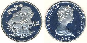 1 Krone Gibraltar (1704 - ) Argento 