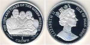 1 Krone Isola di Man Argento Elisabetta II (1926-2022)