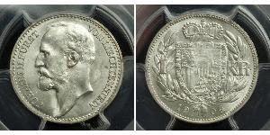 1 Krone Liechtenstein (1719 - ) Argento Johann II, Prince of Liechtenstein (1840-1929)