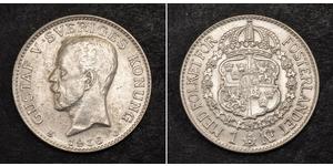 1 Krone Svezia Argento Gustavo V di Svezia (1858 - 1950)