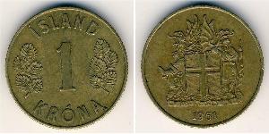 1 Krone Iceland (1944 - ) Bronze 