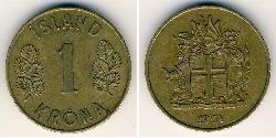 1 Krone Islande (1944 - ) Bronze 