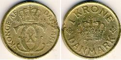 1 Krone Denmark Bronze/Aluminium 