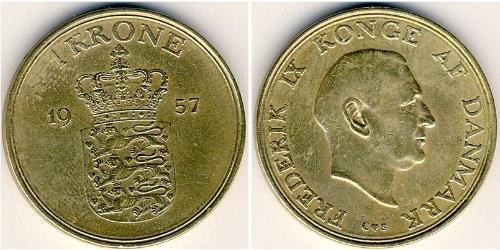 1 Krone Dänemark Bronze/Aluminium 