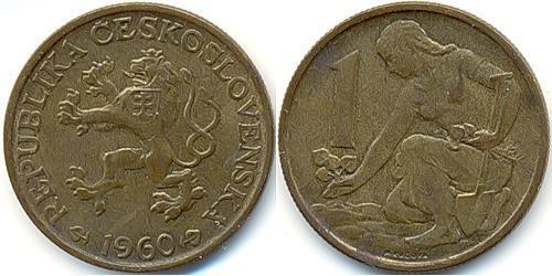 1 Krone Tchécoslovaquie  (1918-1992) Bronze/Aluminium 