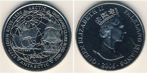 1 Krone Islas Malvinas Cobre Isabel II (1926-2022)