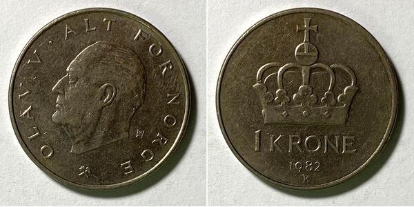 1 Krone Norway Copper/Nickel 