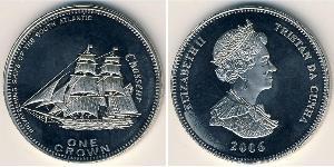 1 Krone Tristan da Cunha Copper/Nickel Elizabeth II (1926-2022)
