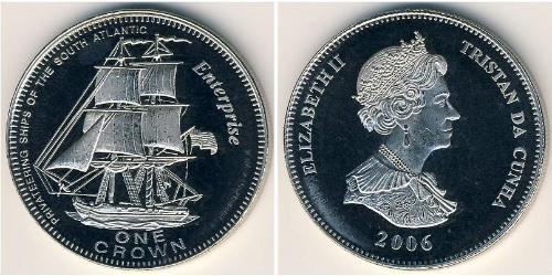 1 Krone Tristan da Cunha Copper/Nickel Elizabeth II (1926-2022)