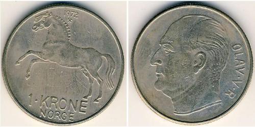 1 Krone Norvège Cuivre/Nickel 