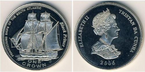1 Krone Tristan da Cunha (archipel) Cuivre/Nickel Elizabeth II (1926-2022)