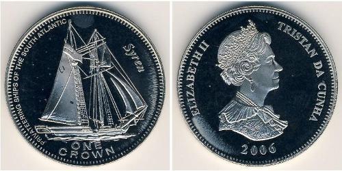 1 Krone Tristan da Cunha (archipel) Cuivre/Nickel Elizabeth II (1926-2022)