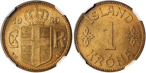 1 Krone Iceland (1944 - ) Gold 