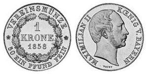 1 Krone Kingdom of Bavaria (1806 - 1918) Gold Maximilian II of Bavaria (1811 - 1864)
