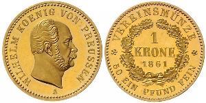 1 Krone Kingdom of Prussia (1701-1918) Gold Wilhelm I, German Emperor (1797-1888)