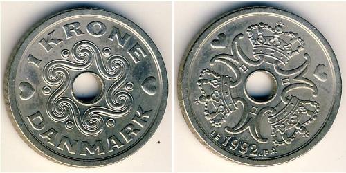 1 Krone Dänemark Kupfer/Nickel 