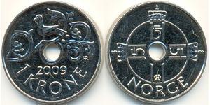 1 Krone Norwegen Kupfer/Nickel 