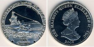 1 Krone Tristan da Cunha Kupfer/Nickel Elizabeth II (1926-2022)