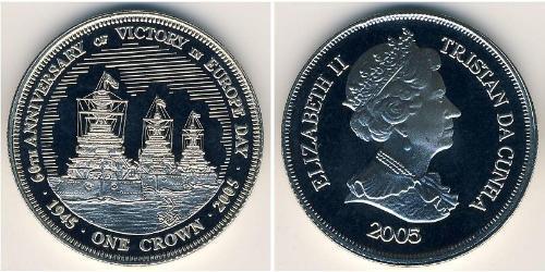 1 Krone Tristan da Cunha Kupfer/Nickel Elizabeth II (1926-2022)
