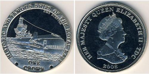 1 Krone Tristan da Cunha Kupfer/Nickel Elizabeth II (1926-2022)