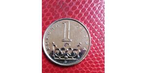1 Krone Tchécoslovaquie  (1918-1992) Acier/Nickel 
