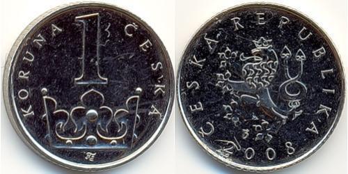 1 Krone Tschechoslowakei  (1918-1992) Nickel/Stahl 