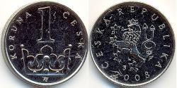 1 Krone Checoslovaquia  (1918-1992) Níquel/Acero 