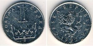1 Krone Checoslovaquia  (1918-1992) Níquel/Acero 