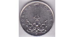 1 Krone Checoslovaquia  (1918-1992) Níquel/Acero 