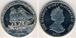 1 Krone Tristán de Acuña Níquel/Cobre Isabel II (1926-2022)