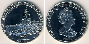 1 Krone Tristán de Acuña Níquel/Cobre Isabel II (1926-2022)